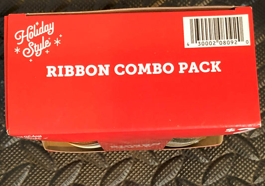 Holiday Style Ribbon Combo Pack, 4 Curling Ribbons, 6 Gift Ribbons
