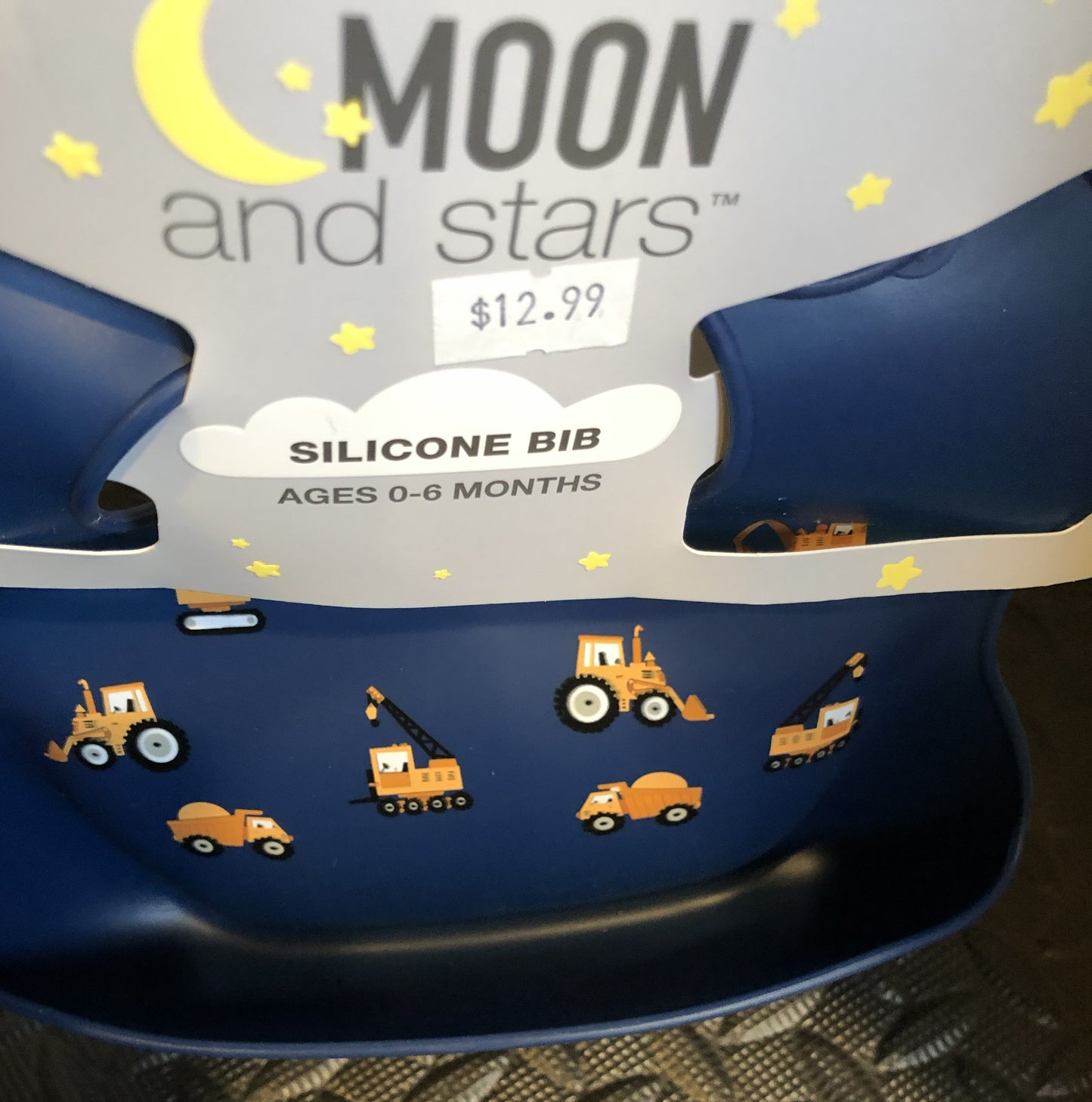 Moon and Stars "Dig In" Silicone Bib, Ages 0-6 mos.