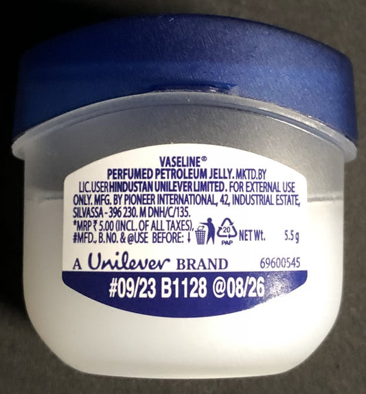 Vaseline Original Skin Protecting Jelly, Mini Travel Size, 5.5 g, 3 Pack