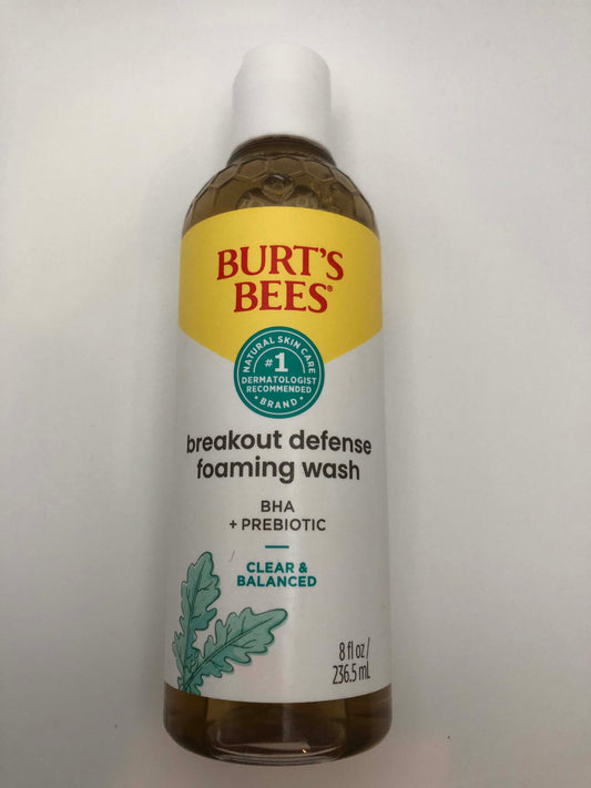 Burt's Bees Breakout Defense Foaming Wash, BHA +Prebiotic, 8 oz.