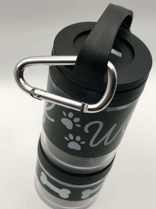 Modern Expressions Pet Container with Waste Bags and Carabiner Clip