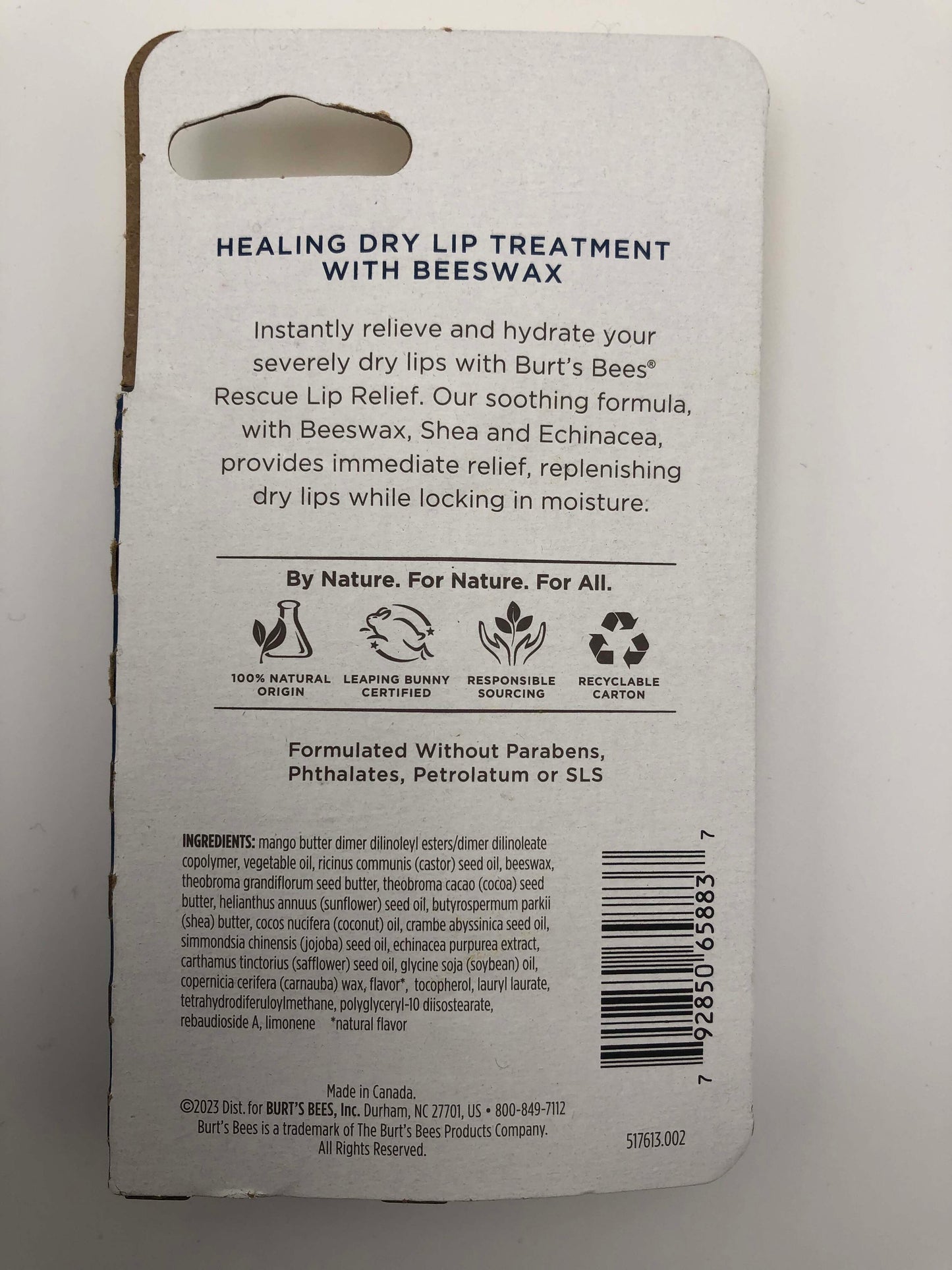 Burt's Bees Rescue Lip Relief, 0.35 oz, 2 Pack