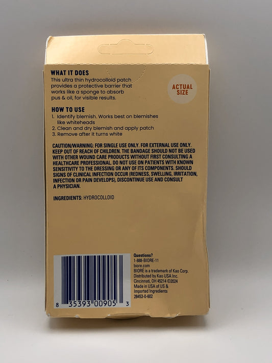 Biore Day or Night Hydrocolloid Blemish Patches, 30 Count