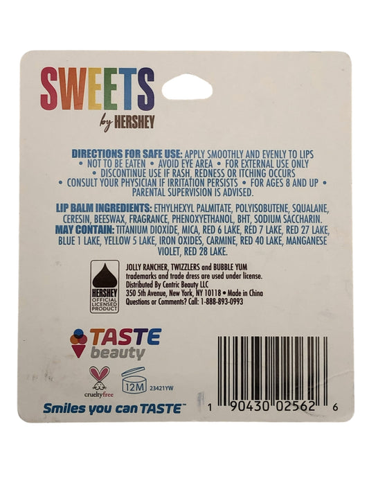 Sweets by Hershey Flavored Lip Balms - Twizzlers, Jolly Rancher, & Bubble Yum, 3 Pack