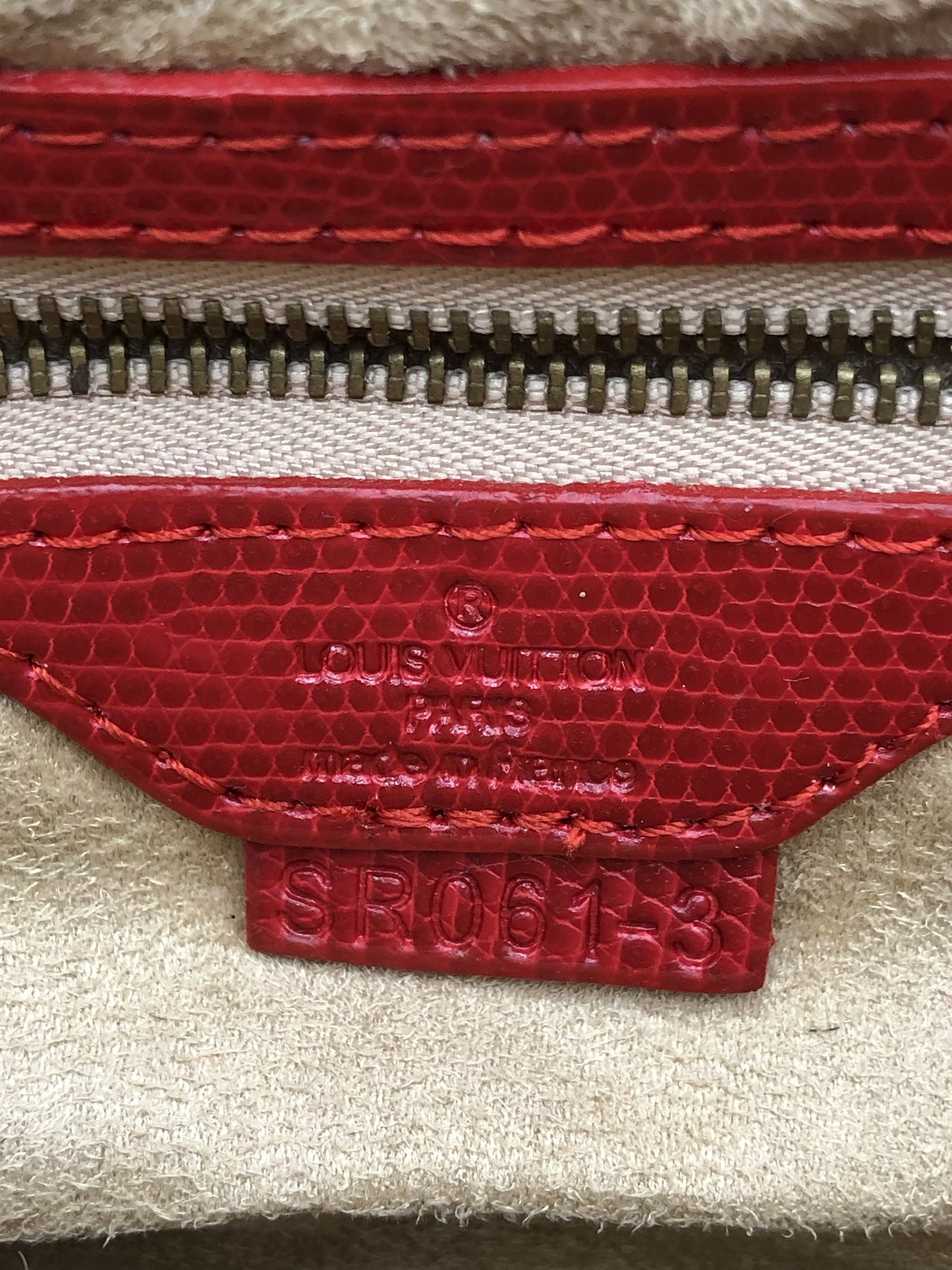 Vintage Louis Vuitton Red Lizard Sac Crochet PM Handbag, Limited Edition