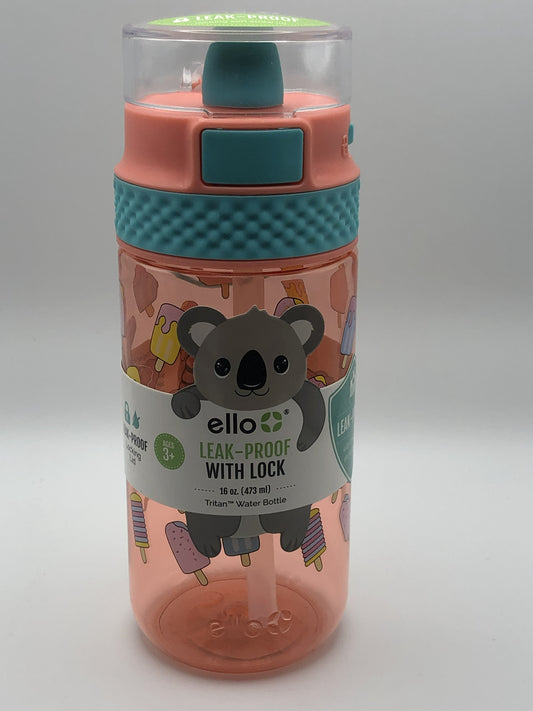Ello Leak-Proof Stratus Tritan Water Bottle with Lock, 16 oz, 3 Varieties