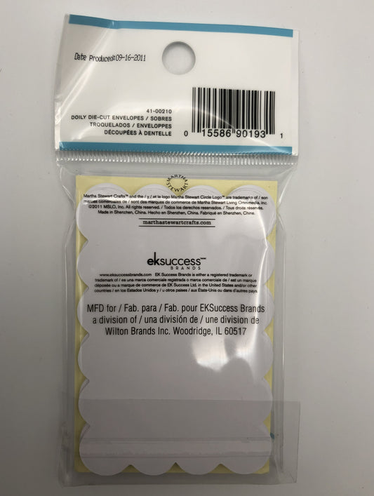 Martha Stewart Crafts, Modern Festive Embellishment Doily Die-Cut Blank Note Cards with Envelopes, 24 pieces