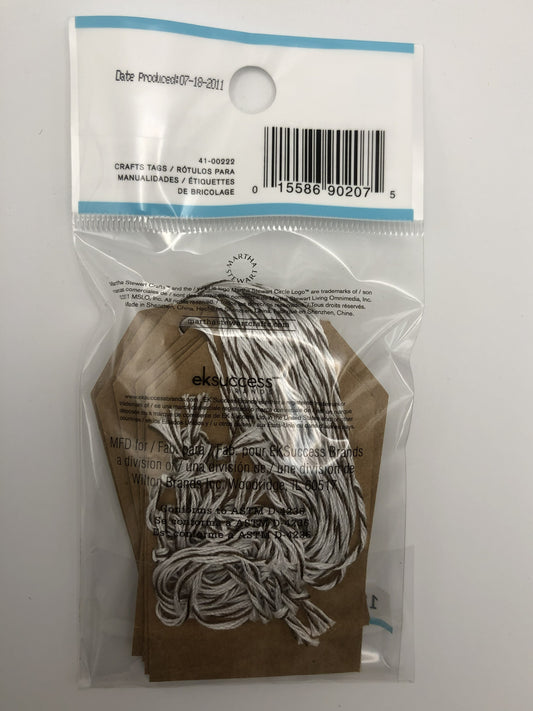 Martha Stewart Crafts, Modern Festive Kraft Style Gift Tags, 12 pieces