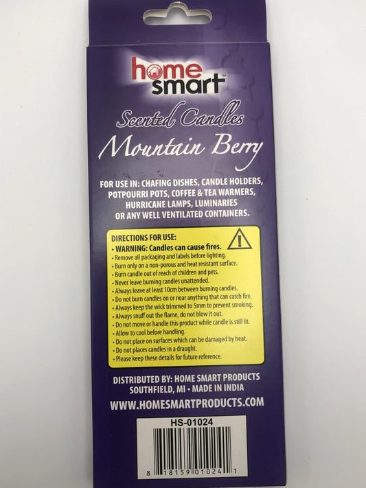 Home Smart Mountain Berry Scented Tealight Candles, 10 Count