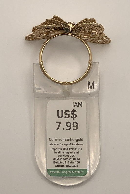 Core Romantic Gold-Toned Butterfly Ring, Medium