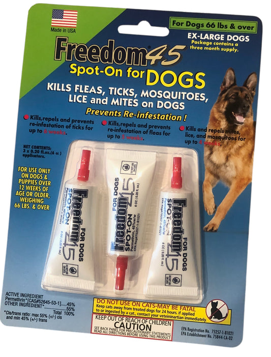 Freedom 45 Spot-On for Extra Large Dogs 66 lbs+
