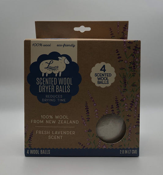 Laundry Helpers Scented Wool Dryer Balls, Fresh Lavender, 4 Count