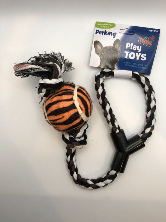 Pet King Rope Play Toy with Ball, 1 Count