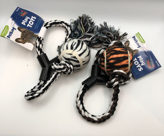 Pet King Rope Play Toy with Ball, 1 Count