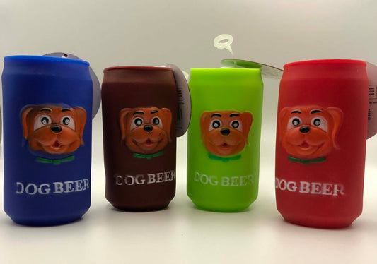 Squeaky Dog Beer Toy, Assorted colors, 1 Count