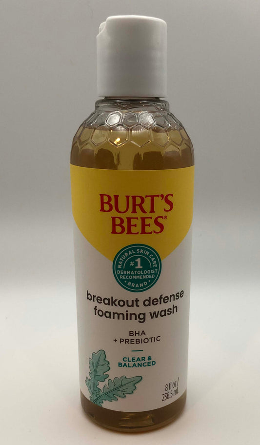 Burt's Bees Breakout Defense Foaming Wash, BHA +Prebiotic, 8 oz.