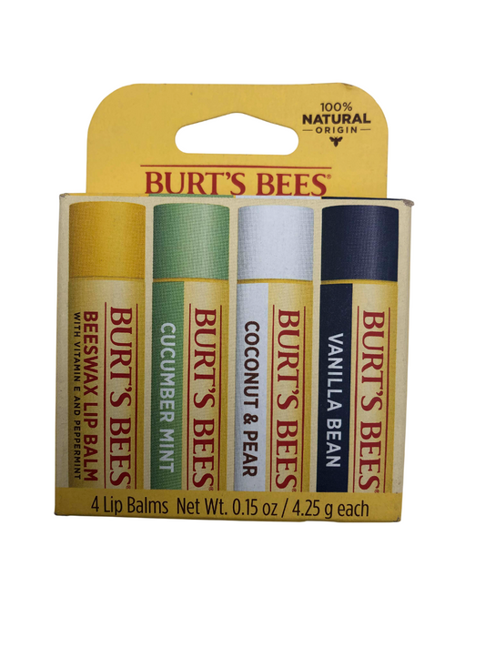 Burt's Bees Assorted Lip Balms, 0.15 oz., 4 Pack