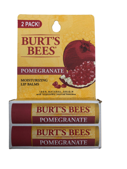 Burt's Bees Pomegranate Moisturizing Lip Balms, 0.15 oz, 2 Pack