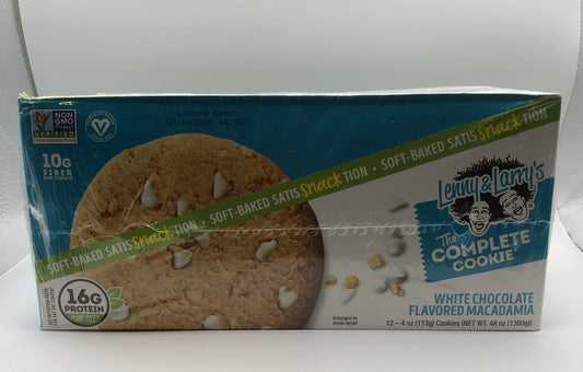 Lenny & Larry's The Complete Cookie, White Chocolate Flavored Macadamia, 12 Pack