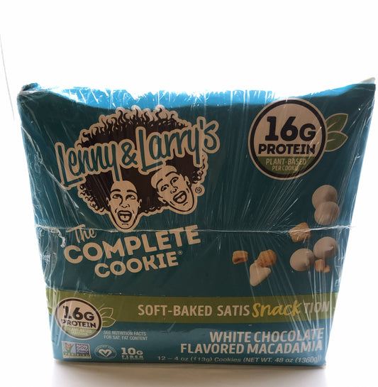 Lenny & Larry's The Complete Cookie, White Chocolate Flavored Macadamia, 12 Pack