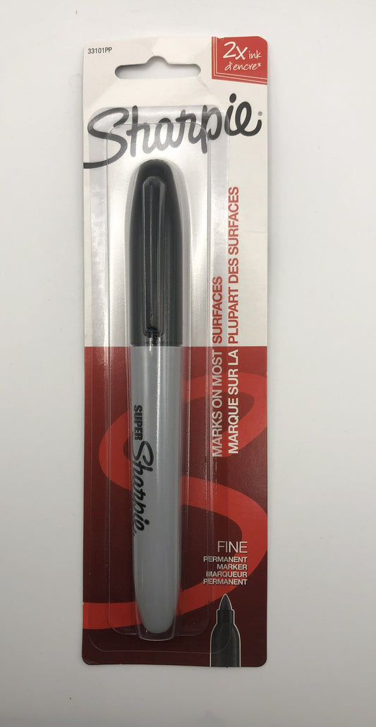 Sharpie 2x Ink Black Super Fine Point Permanent Marker, 6 Pack