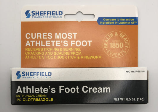 Sheffield Pharmaceuticals Athlete's Antifungal Foot Cream, 0.5 oz, 1 count