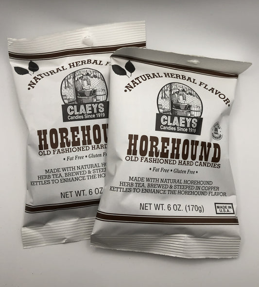 Claeys Horehound Old Fashioned Hard Candies, 6 oz, 2 Pack