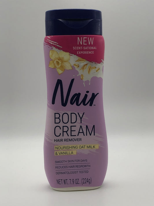 Nair Body Cream Nourishing Oat Milk & Vanilla Hair Remover, 7.9 oz