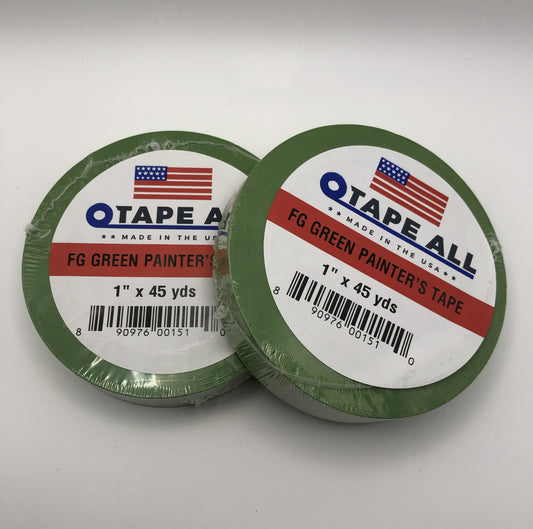 Tape All FG Green Painter's Tape 1" x 45 yds, 2 Pack