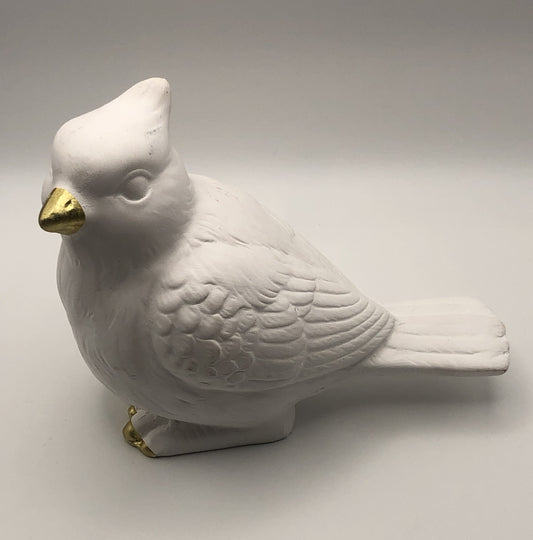 DG White Ceramic Cardinal Figurine