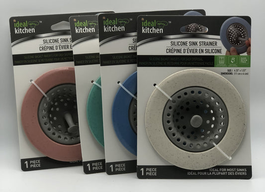 Ideal Kitchen Silicone Sink Strainer 4.33" x 1.57", 1 piece, 4 colors
