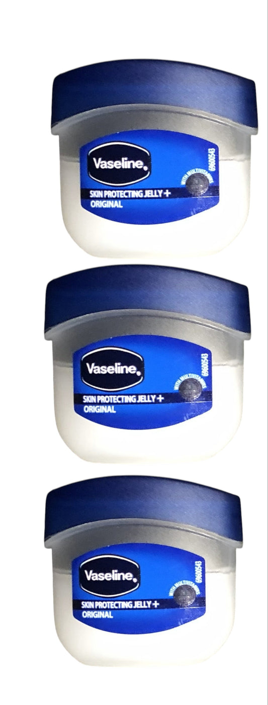 Vaseline Original Skin Protecting Jelly, Mini Travel Size, 5.5 g, 3 Pack